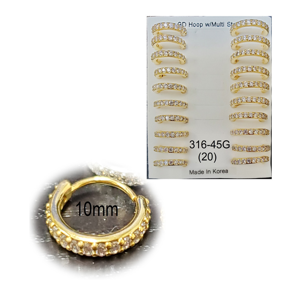 316-45 Gold10 Hoop (20pcs/Pad) 316-45 Gold10 Hoop (20pcs/Pad)